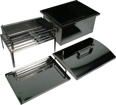 Коптильня двухъярусная нержавейка МК.05+сумка из брезента в подарок